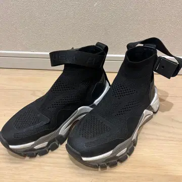 ASH 블랙 청키 스니커즈 스트랩 35 22.5