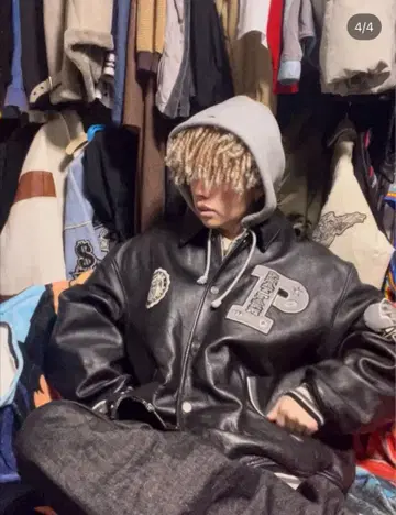 PHAT FARM 가죽 자켓