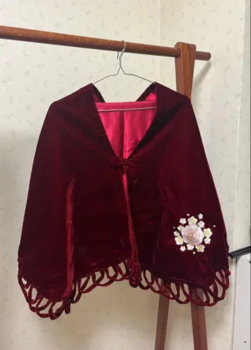 와인 레드 벨벳 숄 성인식 평소에도 사용 가능
