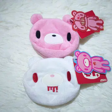 척스 GP 카오 그루~미~ 미니 파우치 핑크와 화이트 2개 세트