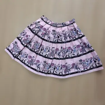 Emily Temple Cute 앨리스 패턴 스커트 핑크