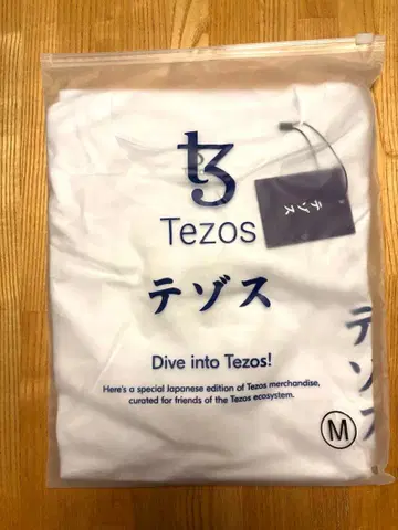 Tezos 일본 한정판 T셔츠 M 사이즈 화이트