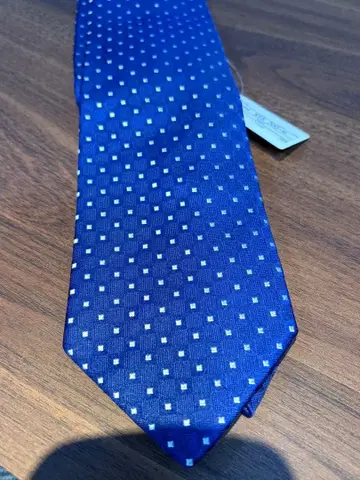 SHIPS, 네이비 도트 실크 넥타이, 미사용 새상품