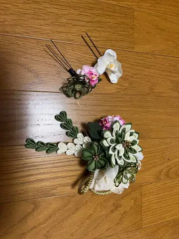 일본풍 머리 장식 헤어콤 꽃 모티브