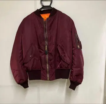 [ 레어 ] 90s ALPHA MA-1 자켓 USA제 IDEAL 보르도