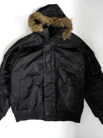 블랙 MA-1 플라이트 자켓 퍼 포함 구제 의류 흠집 있음 가격 인하