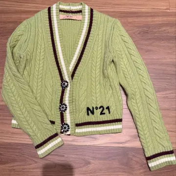 비쥬 니트 가디건 그린 누메로벤투노 N21 긴팔