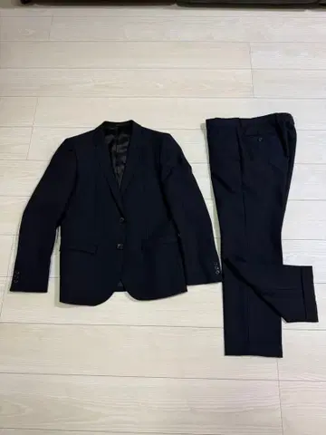 TAKAQ 타카큐 남성용 수트 셋업 네이비 스트라이프 A4