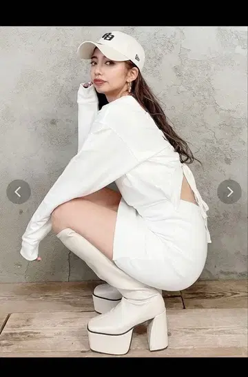 GYDA ] 백 레이스업 맨투맨 원피스