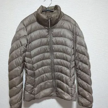 유니클로 베이지 퀼팅 다운 자켓 황금 비율 여성용 M