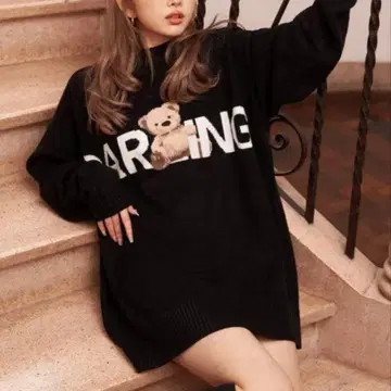 다리치 Darich 베어 자카드 니트 원피스