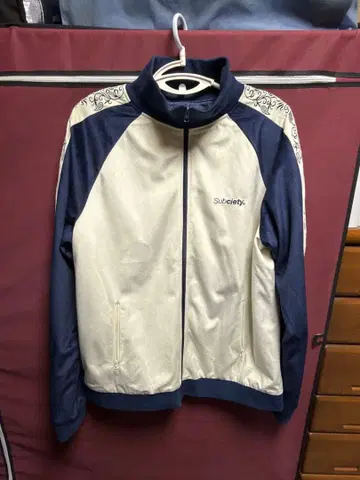 Subciety 벨로아 자켓 블루/아이보리