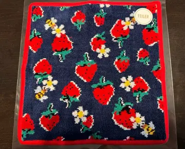 페이러 뮤베일 스트로베리 세레나데 레드헴 타월 손수건