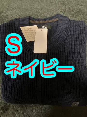 크루넥 풀 집업 가디건 네이비 유니클로 UNIQLO S