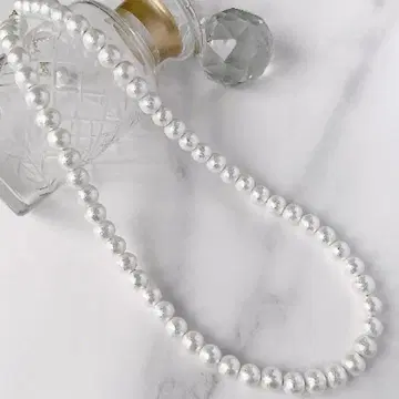 Tiny gem room 코튼 펄 목걸이 8mm 알레르기 대응