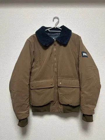헬리 한센 보아 옷깃 브라운 다운 자켓