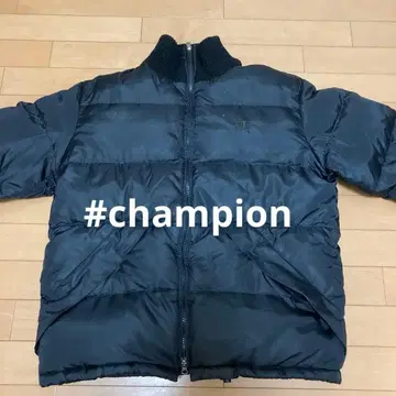 Champion 블랙 다운 자켓 (M)