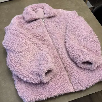 새상품급 moussy 마우지 연보라 보아 자켓 리버서블 지퍼 포함