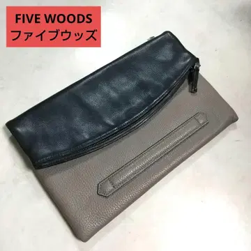 FIVE WOODS 파이브우즈 투톤 컬러 클러치백 새상품급 중고
