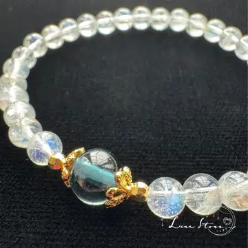 [ 런던 블루 토파즈 x 레인보우 문스톤 ] 심록과 달빛의 조화 블레스