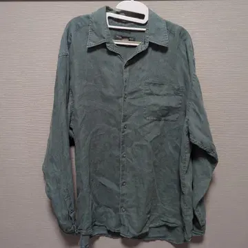 BANANA REPUBLIC 린넨 긴팔 셔츠 L 그린