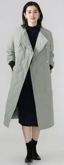 삼양상회 CAST: 퀼팅 다운 롱 코트