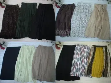 26-5566 여성용 의류 묶음 판매 21벌 롱 스커트 M/L