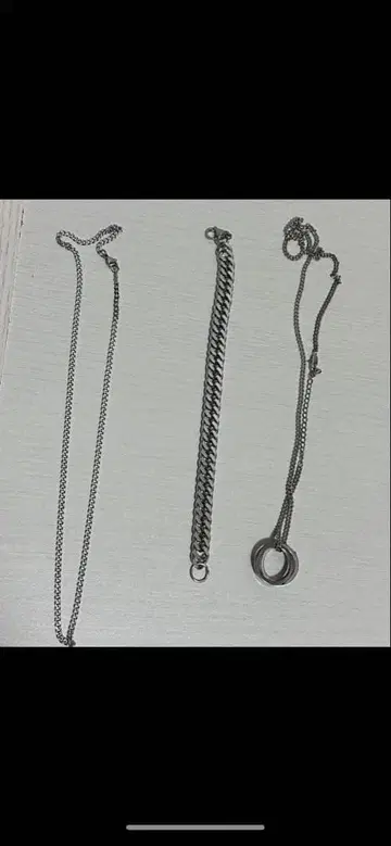 실버 체인 목걸이 팔찌 3