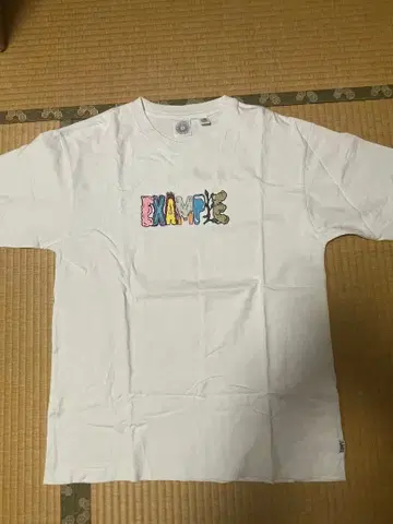 EXAMPLE 컬러풀 로고 T셔츠 화이트