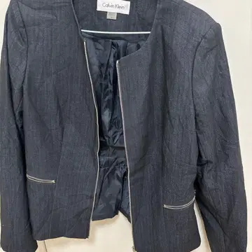 캘빈 클라인 노카라 자켓 다크 블루 [ M ]