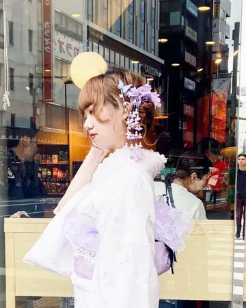 새상품 Rili 화이트 레이스 유카타