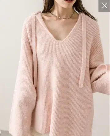 mystic 후디 니트 핑크