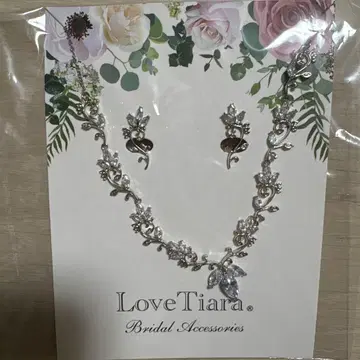 LoveTiara 러브티아라 목걸이 귀걸이 세트 리프