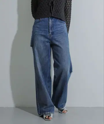 학 프린트 크러쉬 와이드 데님 센스 오브 플레이스