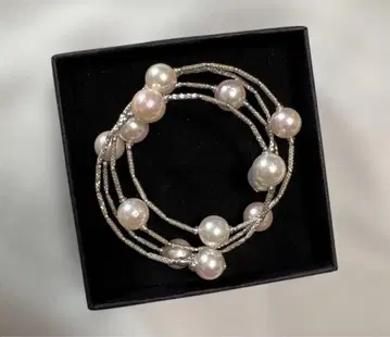 형상 기억 팔찌 라운드 쉐이프 펄 진주