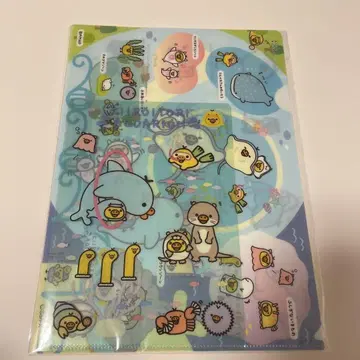 산엑스 키이로이토리 아쿠아리움 굿즈 클리어 파일 수족관