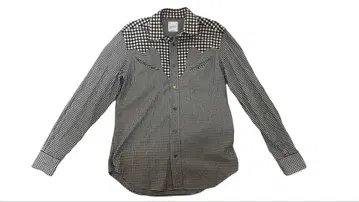 웨스턴 스타일 체크 무늬 긴팔 셔츠