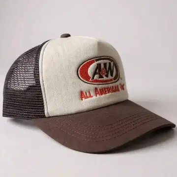 [ 미사용 새상품 ] A&W 메쉬 캡 브라운