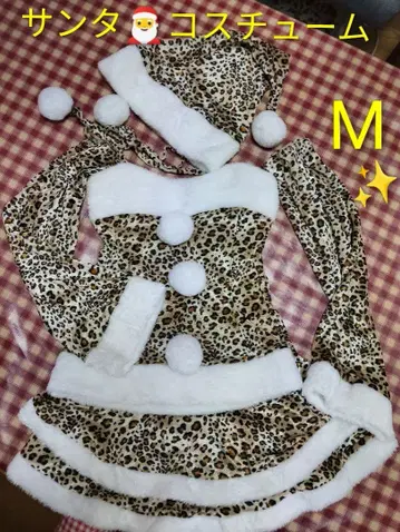 레오파드 무늬 산타 코스튬 M 사이즈