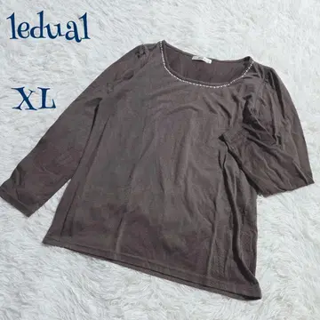 [빈티지] 빅 사이즈 장식 포함 비쥬 긴팔 롱티 XL 깔끔한