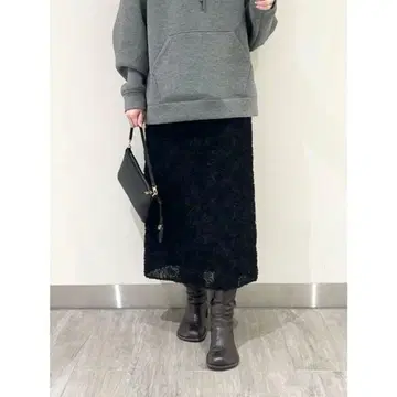 mila owen 플라워 샤샤 스커트 패브릭 타이트 스커트 0