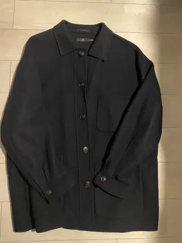 유니클로 +J 울 블렌드 오버 사이즈 셔츠 자켓 XXL 네이비