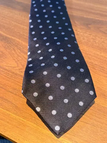 SHIPS 테일러 스타일, 도트 무늬 넥타이, 네이비, 새상품급