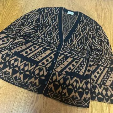 유럽 구제 의류 / 올 패턴 / 니트 가디건 / 자카드