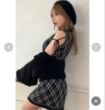 [ apres jour ] 레이어드 스타일 니트 원피스