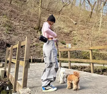 나카마치 아야 착용 SLY 2WAY 패치 포켓 턱 워크 팬츠