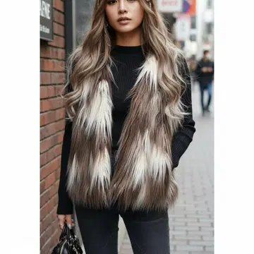 제이다 에코 퍼 베스트 지레 여성용 믹스 아우터 슬리브리스