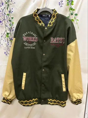 ARULE 알룰 BATSU 바시티 자켓 오버 사이즈 남성용