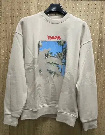 DISCLAIMER 디스크라이머 맨투맨 베이지 트레이닝복 M