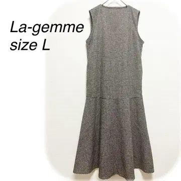 La-gemme 오버롤 스커트 슬리브리스 롱 원피스 [ L ]